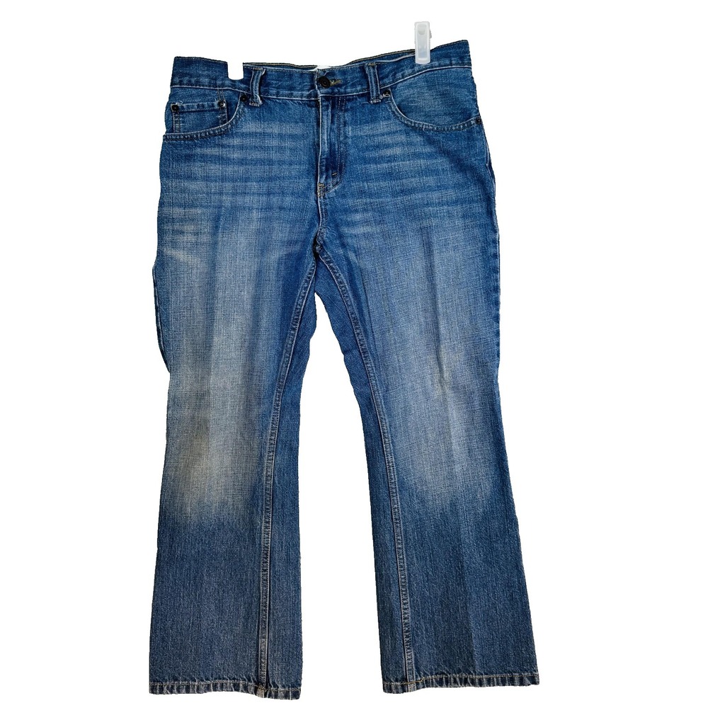 Levis 527 Jeans Teens 33x28 Blue Medium Wash Bootcut Slim Denim Zip Fly - Picture 4 of 14